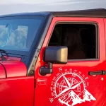 Set 2 Stickere Auto “Compass” Busola si Munti - imagine 7