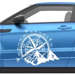 Set 2 Stickere Auto “Compass” Busola si Munti - imagine 5