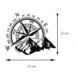 Set 2 Stickere Auto “Compass” Busola si Munti - imagine 3