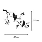 Sticker Autocolant Decorativ Perete Pasari, 47x35 cm, Negru, Oracal - imagine 3