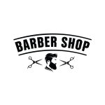 Sticker Decorativ Salon Barber Shop / Frizerie, 48x96 cm, Negru, Oracal - imagine 5