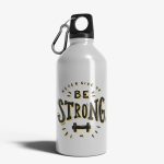 Bidon Sport din Aluminiu Emailat "Never Give Up, Be Strong" 500ml