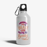 Bidon Sport din Aluminiu Emailat "Train Like A Beast Look Like A Beauty" 500ml