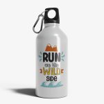 Bidon Sport din Aluminiu Emailat "Run On The Wild Side" 500ml