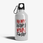 Bidon Sport din Aluminiu Emailat "Work Hard Run Faster" 500ml