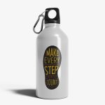 Bidon Sport din Aluminiu Emailat "Make Every Step Count" 500ml