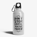 Bidon Sport din Aluminiu Emailat "Don't Stop Until You're Proud" 500ml