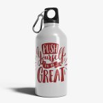 Bidon Sport din Aluminiu Emailat "Push Yourself To Be Great" 500ml