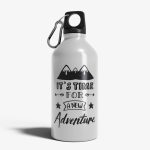 Bidon Sport din Aluminiu Emailat "It's time for a new adventure" 500ml