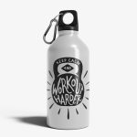 Bidon Sport din Aluminiu Emailat "Keep Calm And Workout Harder" 500ml