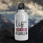 Bidon Sport din Aluminiu Emailat "Lift For Your Goals" 500ml