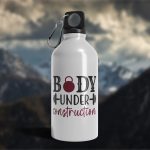 Bidon Sport din Aluminiu Emailat "Body Under Construction" 500ml