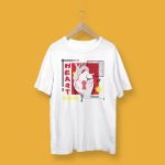 Tricou Alb Unisex Model Artistic "Heart"