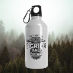 Bidon Sport din Aluminiu Emailat "That’s what i do, i grill and drink" 500ml