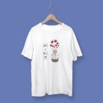 Tricou Alb Unisex Model Artistic cu Pisici "Have A Nice Day"